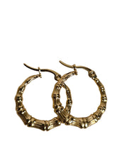 Golden Bamboo Hoops